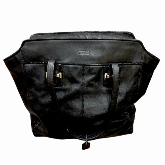 🔥 SALE 🔥 COACH TAYLOR LEATHER NORTH/SOUTH TOTE - F25941 - Picture 5 of 15